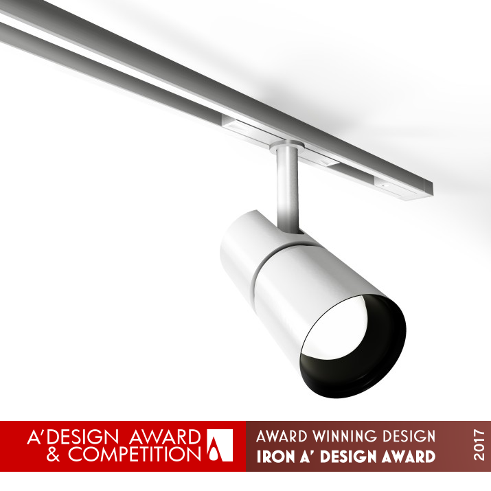 Stratas.NV64 zoom Zoom LED Spotlight for 48V track by Christian Schneider-Moll Iron Lighting Products and Fixtures Design Award Winner 2017 