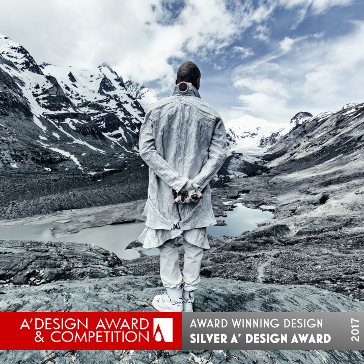 Kr-Sc-00001 Avantgarde Summer Coat by Kai Dunkel Silver Fashion, Apparel and Garment Design Award Winner 2017 