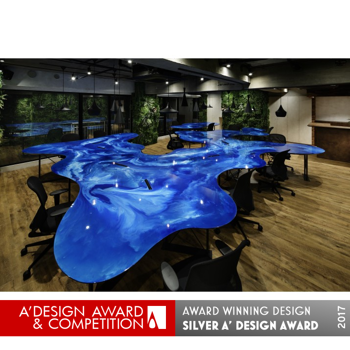 Secret & Healing Water Table Office by Ryoji Iedokoro Silver Interior Space and Exhibition Design Award Winner 2017 