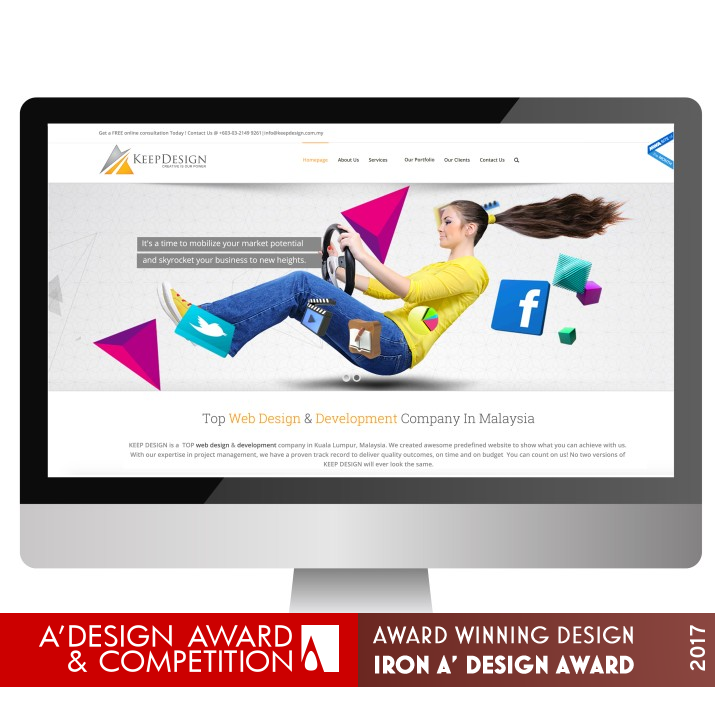 Website Revamp Responsive layout by Danial Chan - Keep Design Malaysia Iron Website and Web Design Award Winner 2017 