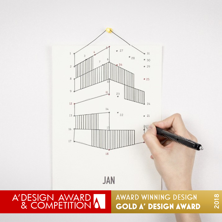 Different Everyday Calendar by Bao Xiying Golden Graphics, Illustration and Visual Communication Design Award Winner 2018 
