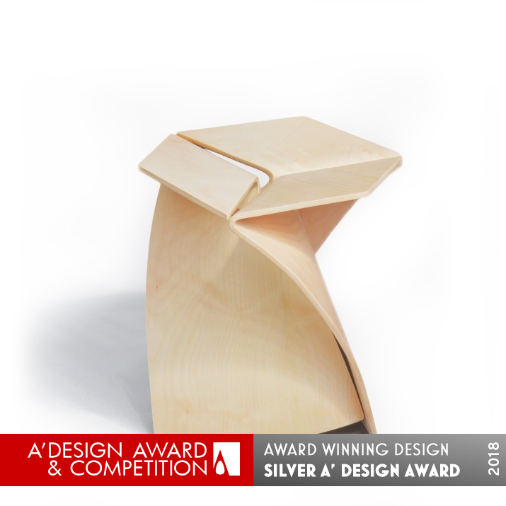 TwiStool Veneer Stool by Sherry Jiekun Qian Silver Furniture Design Award Winner 2018 