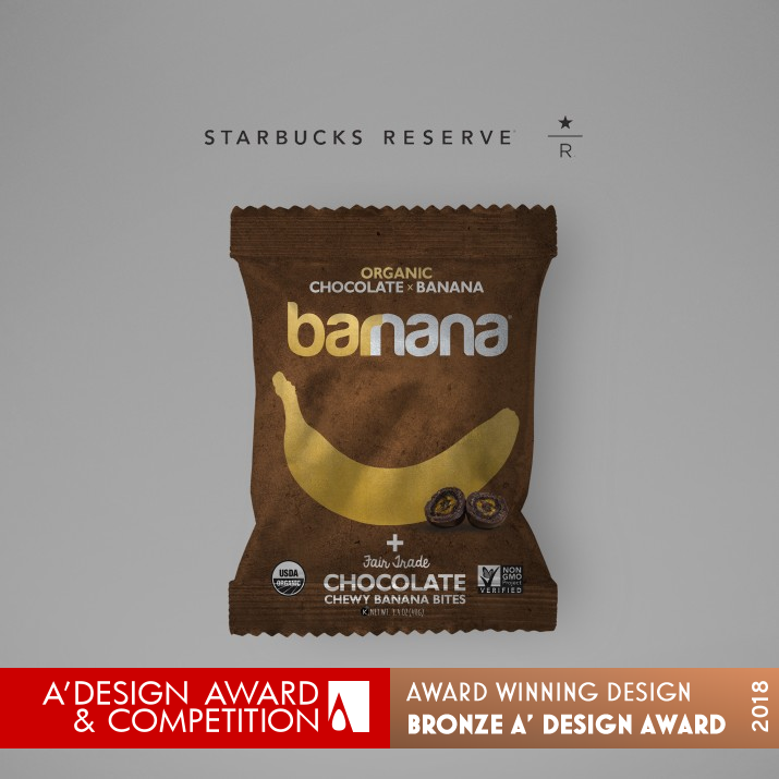 Barnana x Starbucks Exclusive Packaging - Snacks by Nik Ingersoll Bronze Packaging Design Award Winner 2018 