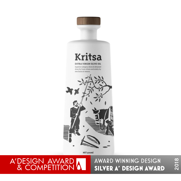 Kritsa Extra Virgin Olive Oil Olive oil package by Manos Siganos Silver Packaging Design Award Winner 2018 