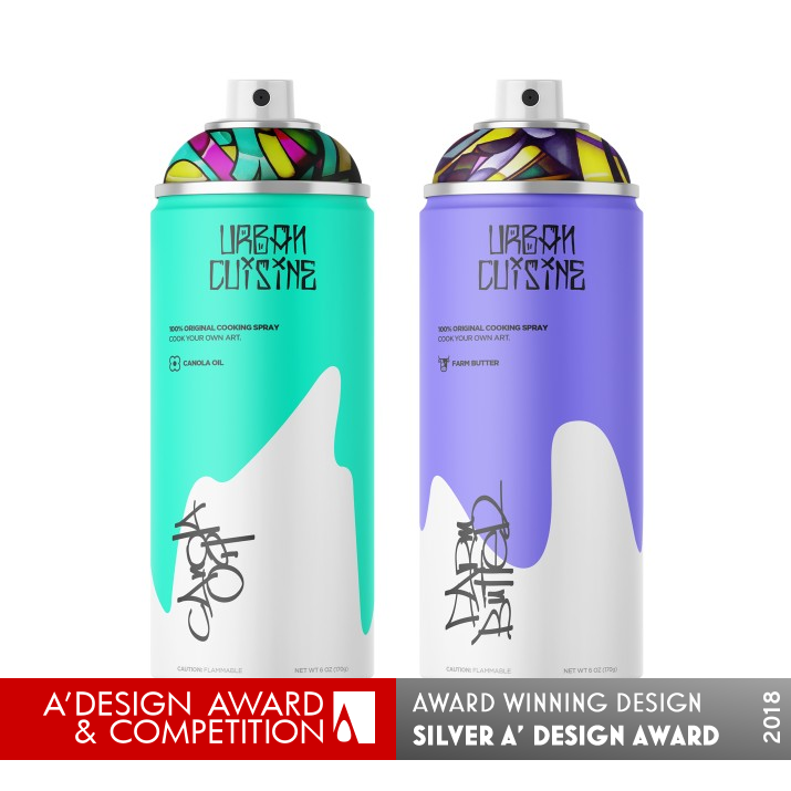 Urban Cuisine Cooking Spray by Ian Wallace Silver Packaging Design Award Winner 2018 
