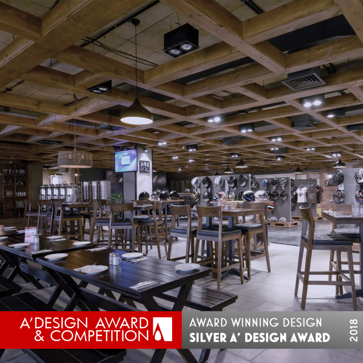 Motoziel Retail store and cafe by Devesh Pratyay Silver Interior Space and Exhibition Design Award Winner 2018 