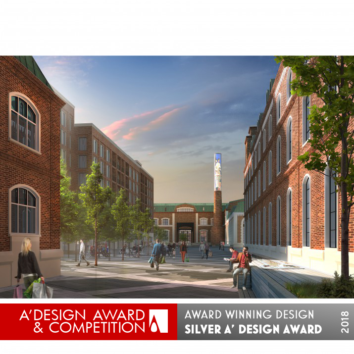 Concept of Urban Redevelopment Factory redevelopment by Dina Dridze Silver Urban Planning and Urban Design Award Winner 2018 