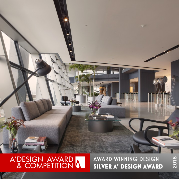 Aqwa Corporate Lobby  Building hall by Gisele Taranto Silver Interior Space and Exhibition Design Award Winner 2018 