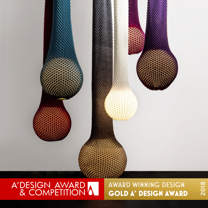 Knitted Unique and original lighting collection  by Ariel Zuckerman Golden Lighting Products and Fixtures Design Award Winner 2018 