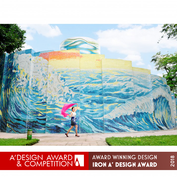 Wave Mural Public Artwork  by Nguyen Thu Thuy Iron Fine Arts and Art Installation Design Award Winner 2018 