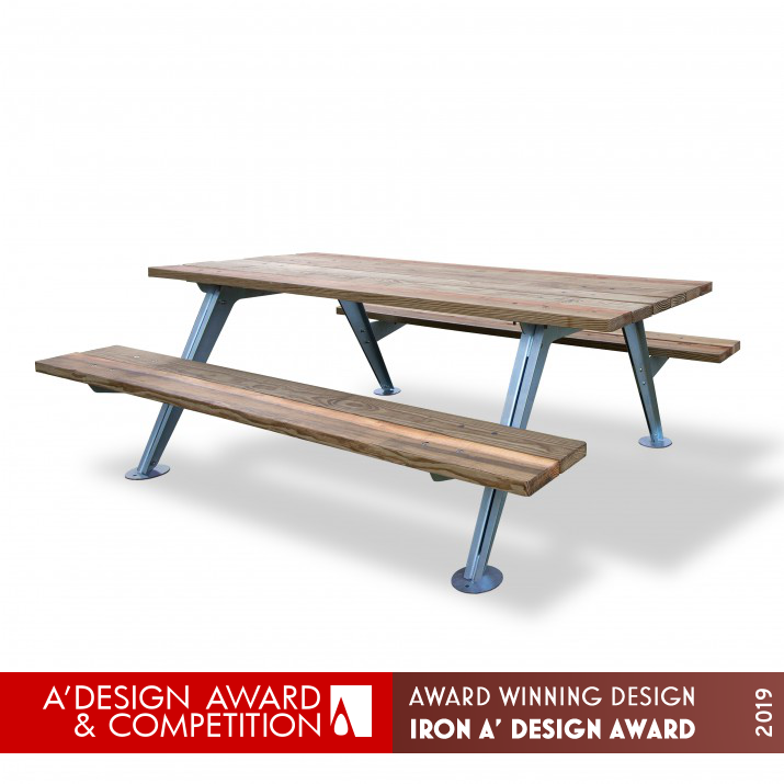 MP-002 Picnic Table by BKT- Design Iron Street Furniture Design Award Winner 2019 