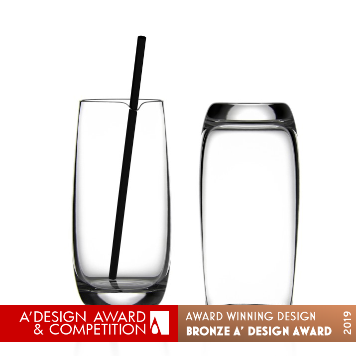 Curve Glass Drinking Glass by Vladimir Zagorac Bronze Bakeware, Tableware, Drinkware and Cookware Design Award Winner 2019 