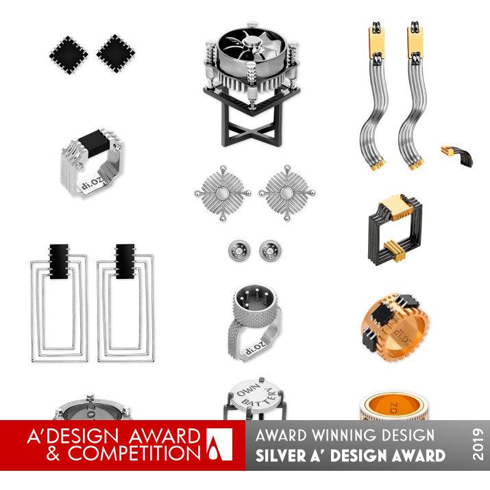 TECHNOLOGY COLLECTION Jewelry by Olesya Zakharova Silver Jewelry Design Award Winner 2019 