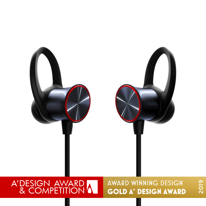 OnePlus Bullets Wireless Headphone by OnePlus Industrial Design Lab Golden Digital and Electronic Device Design Award Winner 2019 