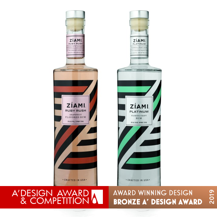 Zíami Rum Packaging by CF Napa Brand Design Bronze Packaging Design Award Winner 2019 