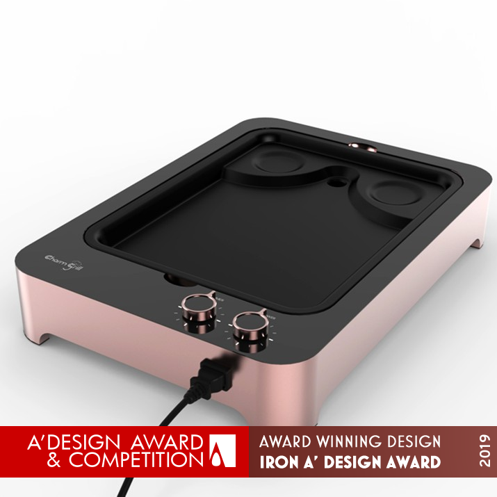 Delixious and Charm Grill Electric Ceramic Grill by Nothing Design Group Iron Bakeware, Tableware, Drinkware and Cookware Design Award Winner 2019 