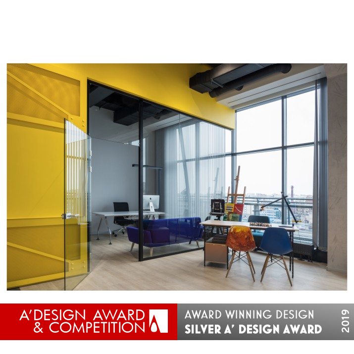 Functional and Colorful Office Office by Anna Maslova and Gregory Neverov Silver Interior Space and Exhibition Design Award Winner 2019 