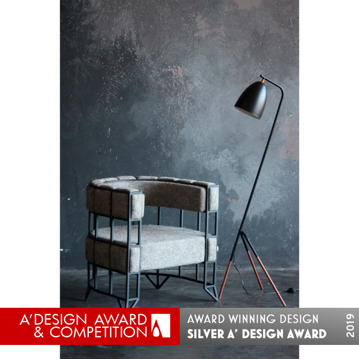 BRUK Armchair Armchair by Andrei Reshetin - Black Owl Silver Furniture Design Award Winner 2019 