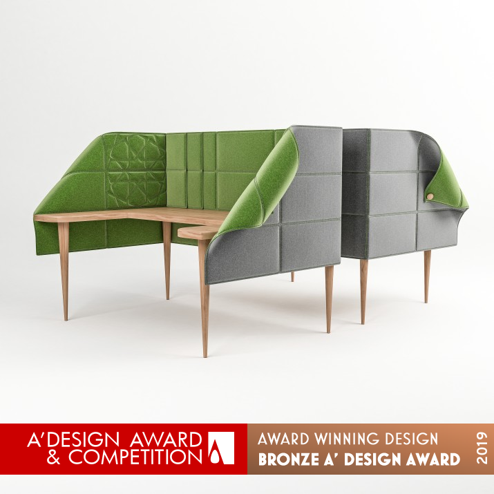 Asel Office Cubical by Elif Gunes and Bulent Unal Bronze Furniture Design Award Winner 2019 