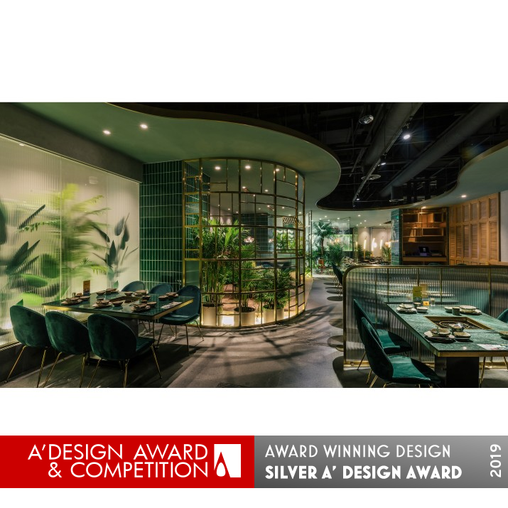 Run Season Coconut Chicken Hot Pot Restaurant by Li Gan Li Qian Silver Interior Space and Exhibition Design Award Winner 2019 