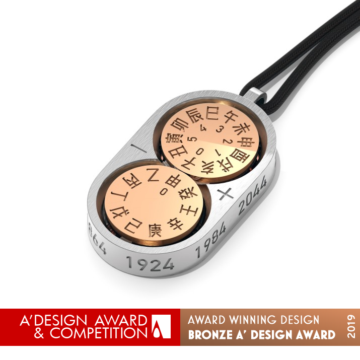 Ganzhi Calculater Pedant by Lingsong Jin Bronze Jewelry Design Award Winner 2019 