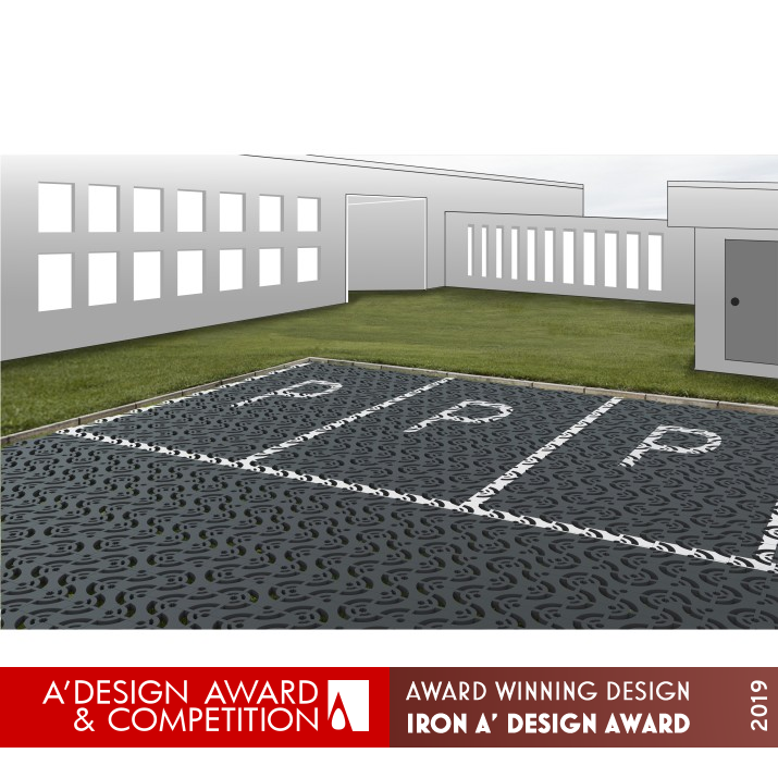 Lawn Brick Recycled Rubber Powder by Shi Xiaomin and Qiu Liwei Iron Building Materials and Construction Components Design Award Winner 2019 