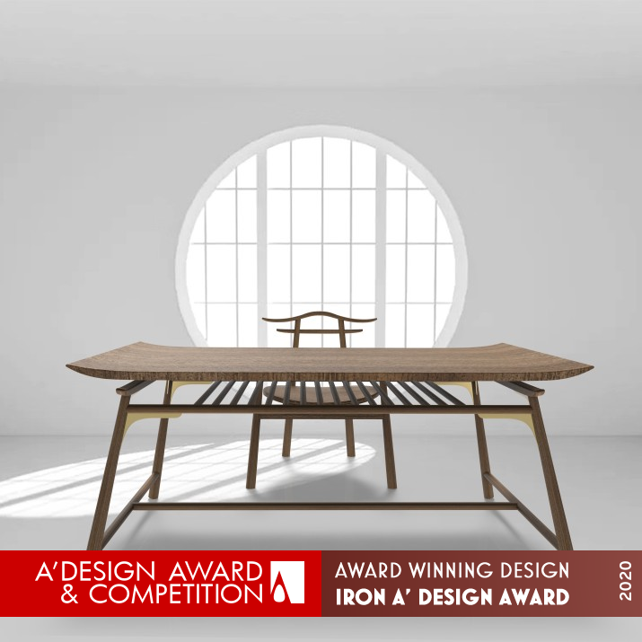 Cow Horn New Chinese Style by Wei Jingye and Jin Yuxin Iron Furniture Design Award Winner 2020 