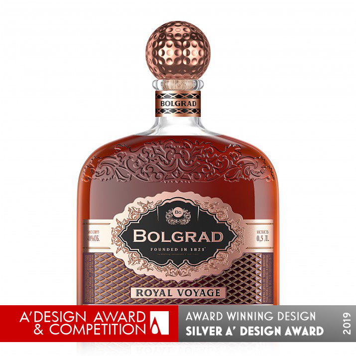Bolgrad Brandy XO Brandies Label by Valerii Sumilov Silver Packaging Design Award Winner 2019 