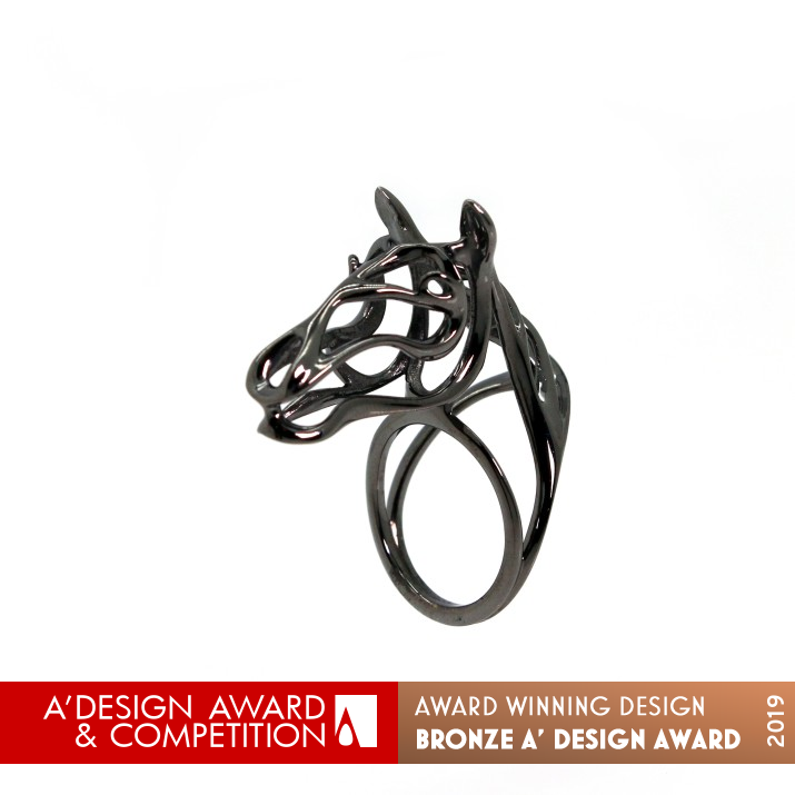 Zodiac Horse Ring Jewelry by Desmond Chan - Cacus Jewelry Bronze Jewelry Design Award Winner 2019 