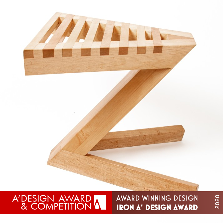 Zig Stool by Jules S. Jaffe Iron Furniture Design Award Winner 2020 