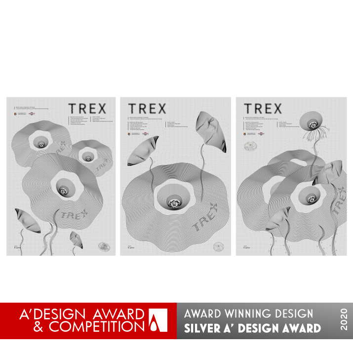 Trex Poster by Han Liu Silver Graphics, Illustration and Visual Communication Design Award Winner 2020 