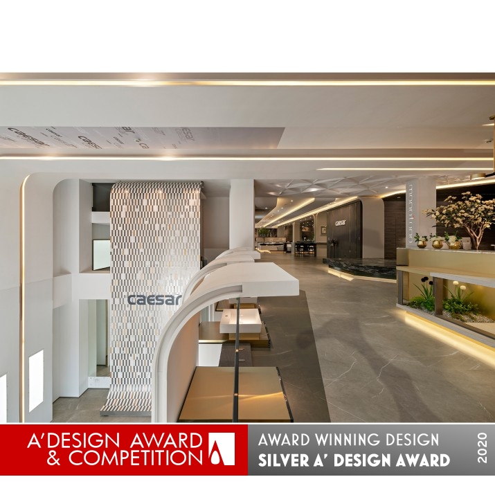 Elegant Curve Showroom by Alen Lo Silver Interior Space and Exhibition Design Award Winner 2020 