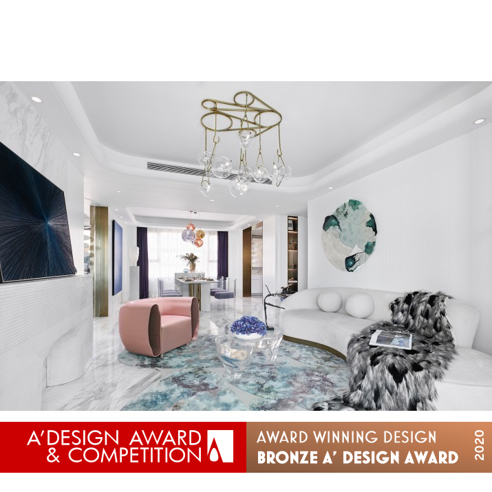 A Touch of Monet Residential Apartment by Li Zhang Bronze Interior Space and Exhibition Design Award Winner 2020 