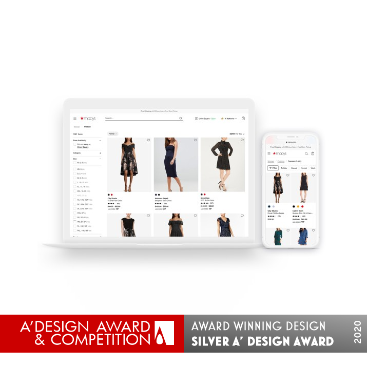 Macy’s Website Redesign by Willy Lai and Dave Torres Silver Interface, Interaction and User Experience Design Award Winner 2020 