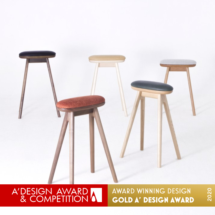 Coupe Kitchen Stool by Nagano Interior Industry Co.,Ltd Golden Furniture Design Award Winner 2020 