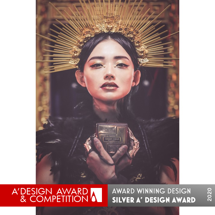 Queen Turmeric Brand Design by Green Gold Silver Photography and Photo Manipulation Design Award Winner 2020 