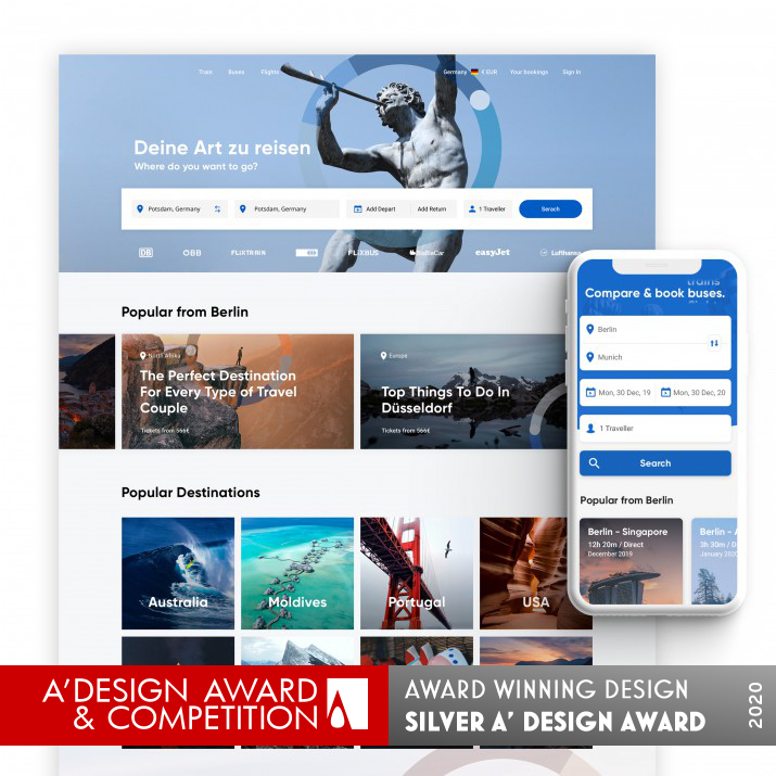 Travel Website by Saltanat Tashibayeva Silver Website and Web Design Award Winner 2020 