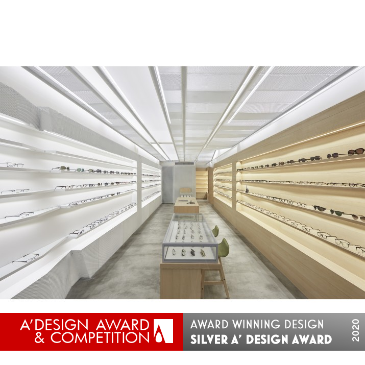 Lens and Space Glasses Shop by Kailun Huang Silver Interior Space and Exhibition Design Award Winner 2020 