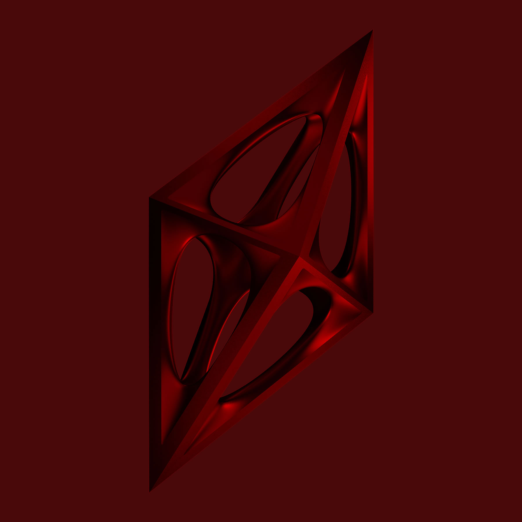 dark red trophy