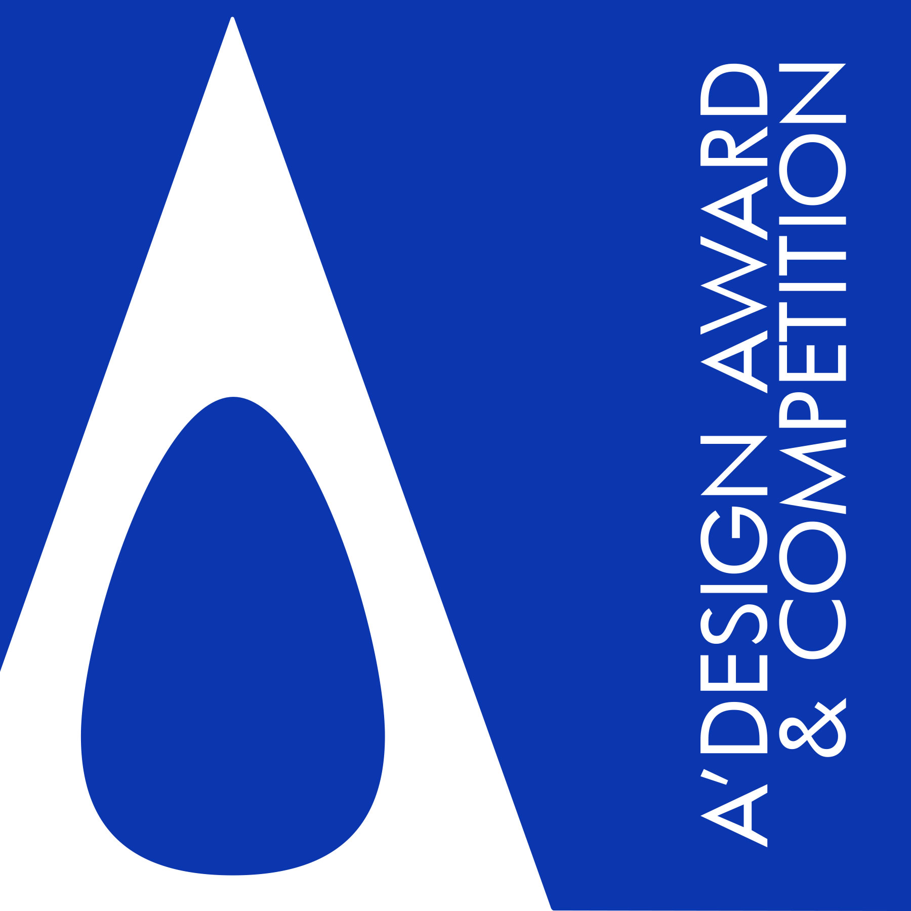 logo del premio di design blu