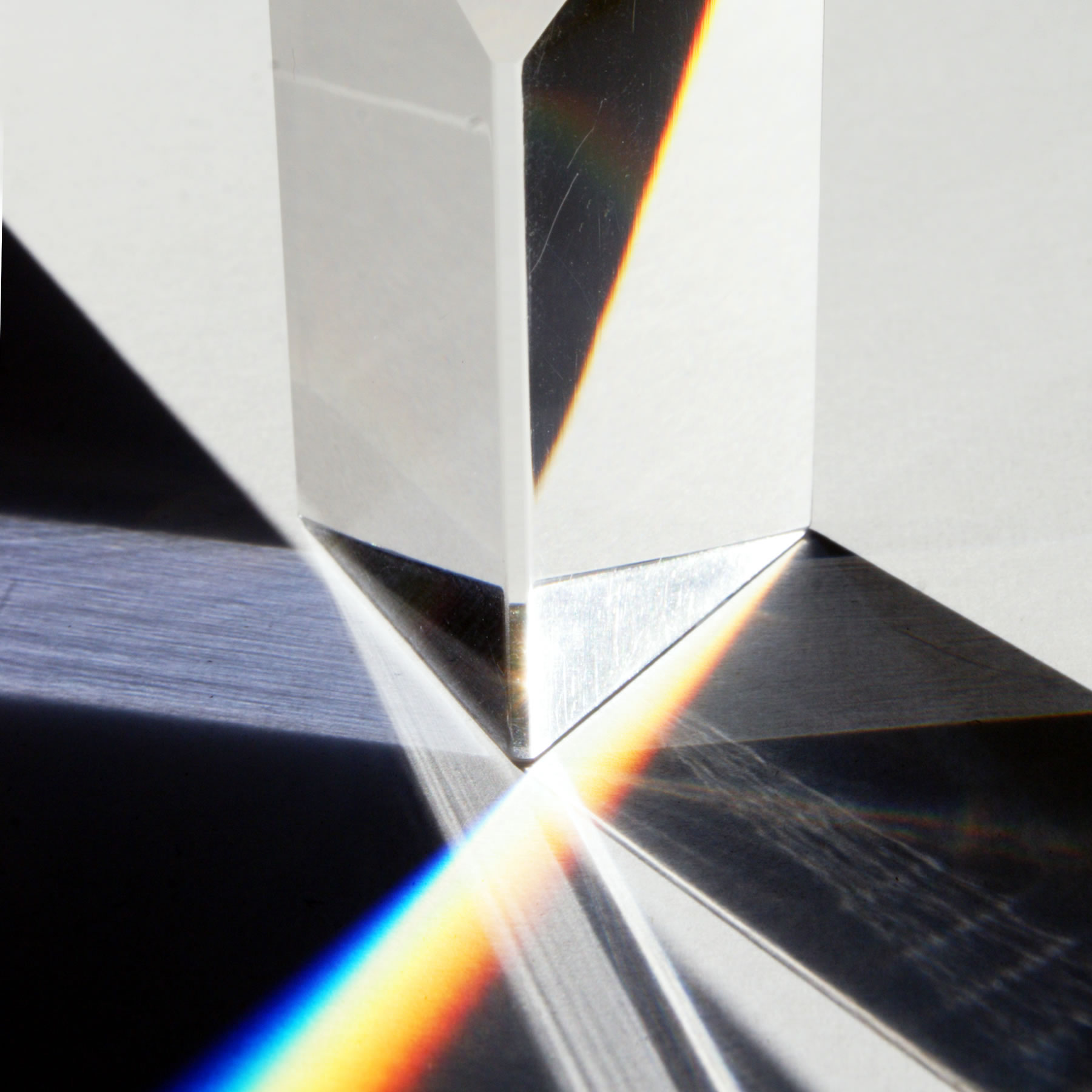 Prism reflecting and refracting light beautifully