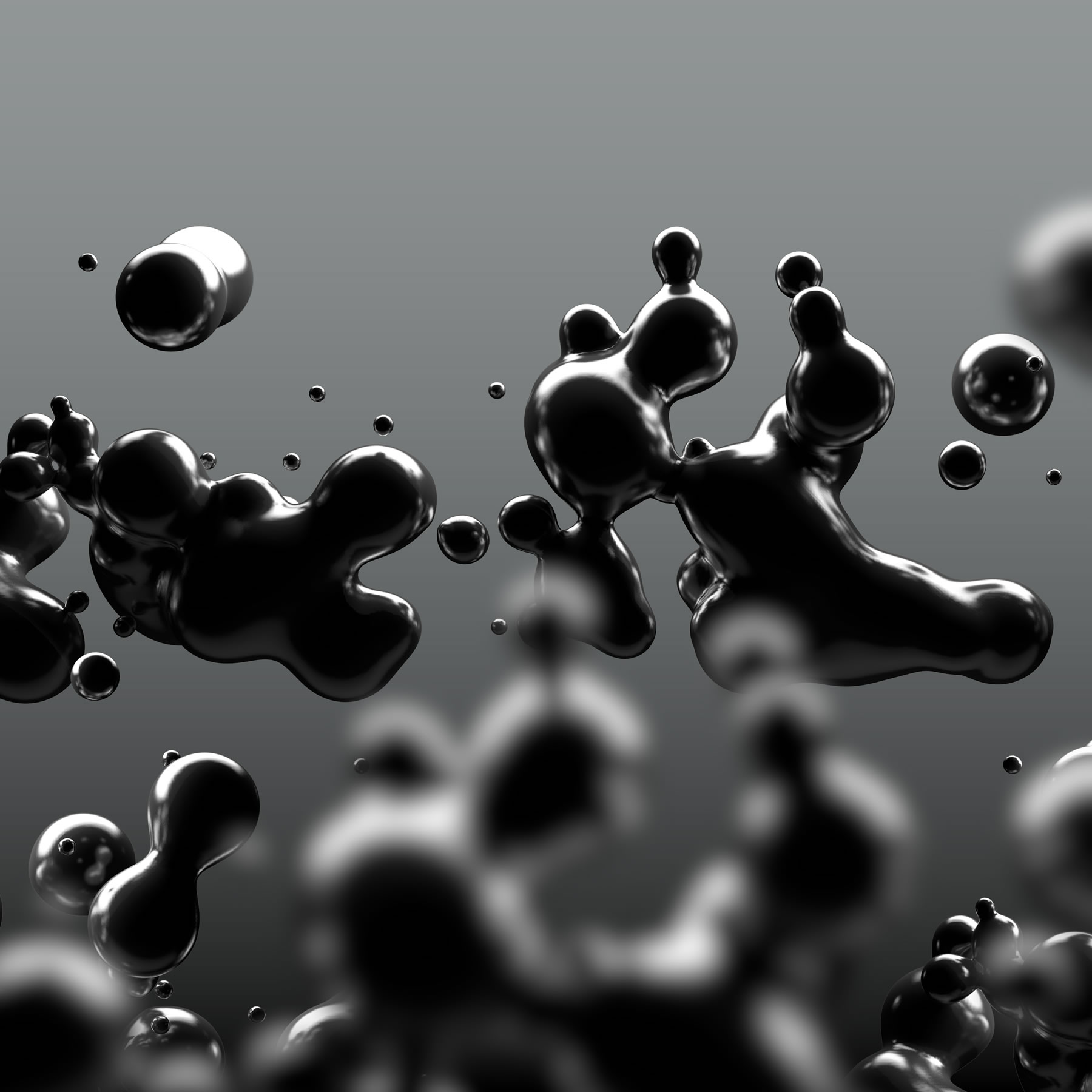 abstract liquid particles