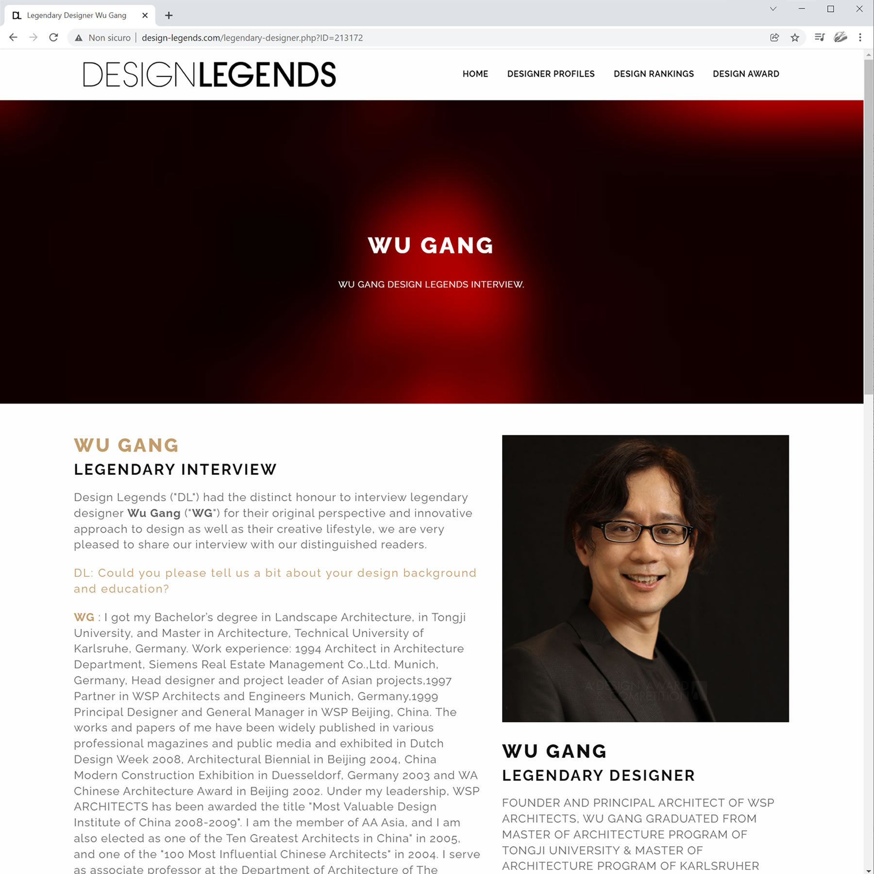 Piattaforma di Design Legends