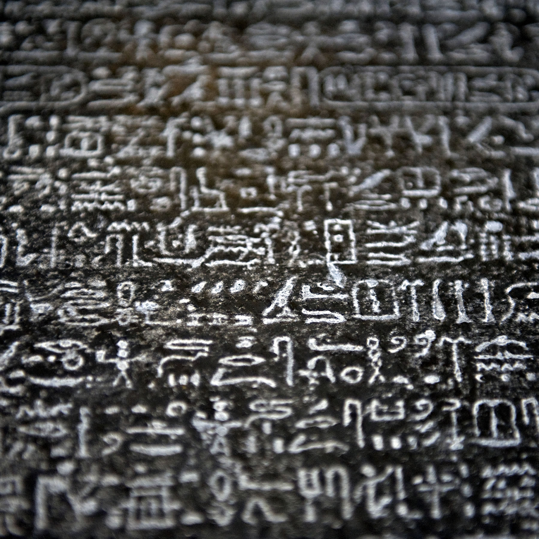 macro photograph of the Rosetta Stone