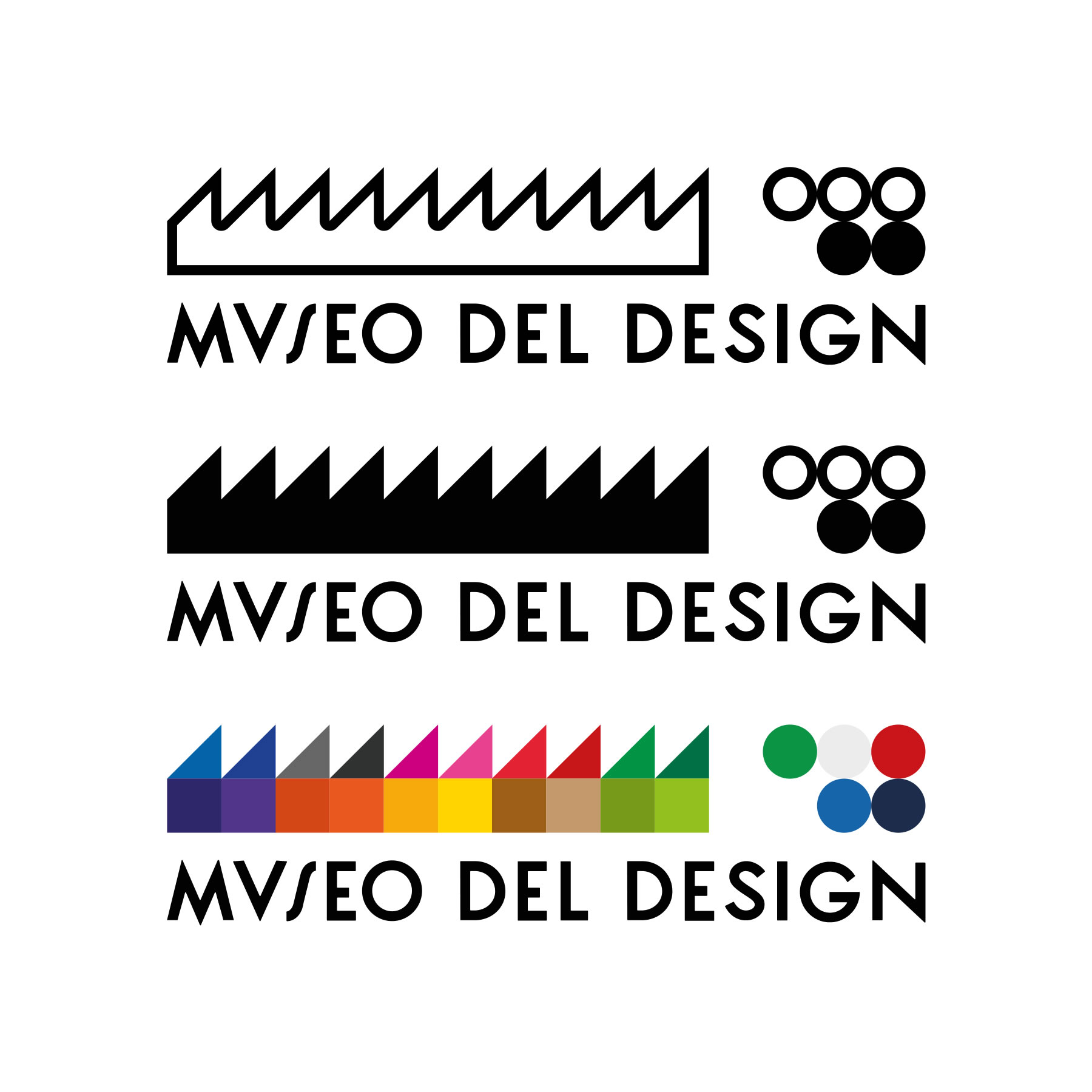 logo variations of the Museo del Design