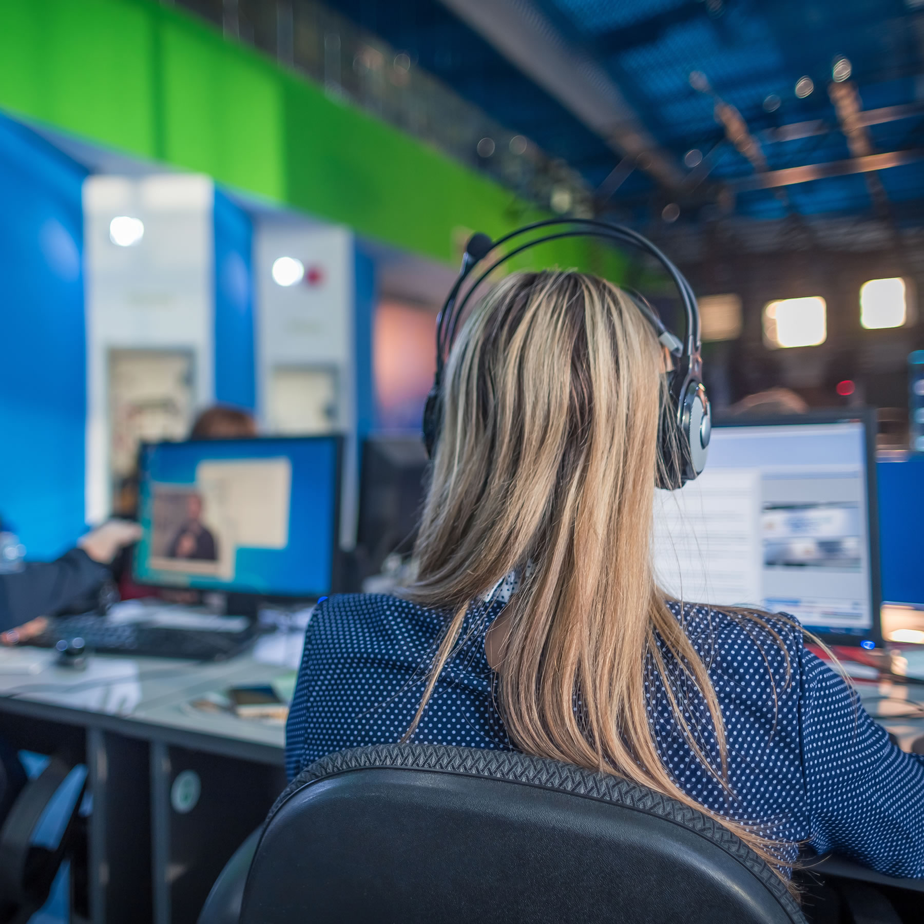 journalist on a video conference