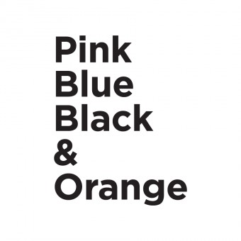 Pink Blue Black & Orange