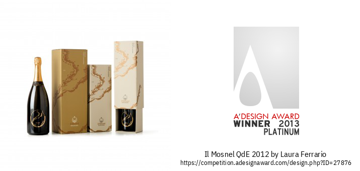 Il Mosnel QdE 2012 스파클링 와인 라벨 및 팩
