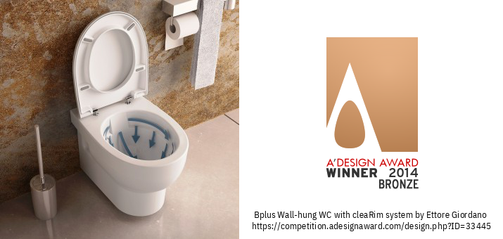Bplus Wall-hung WC with cleaRim system  Wc-Ul Suspendat Pe Perete