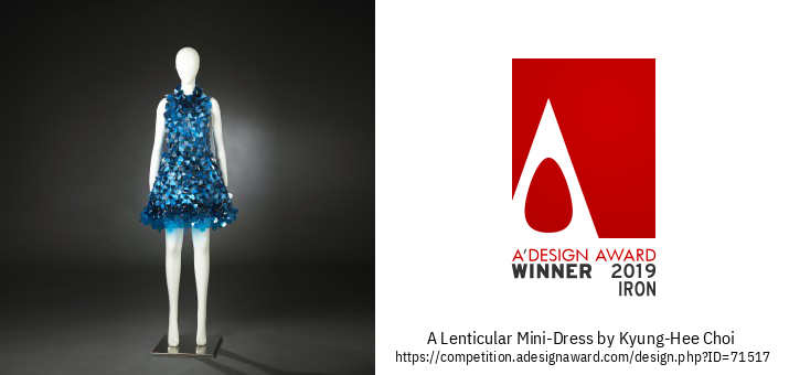 A Lenticular Mini-Dress عورت جو لباس